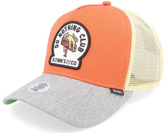 Do Nothing Club Ny orange/grå melerad trucker